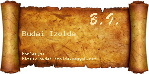 Budai Izolda névjegykártya