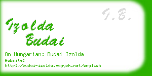 izolda budai business card